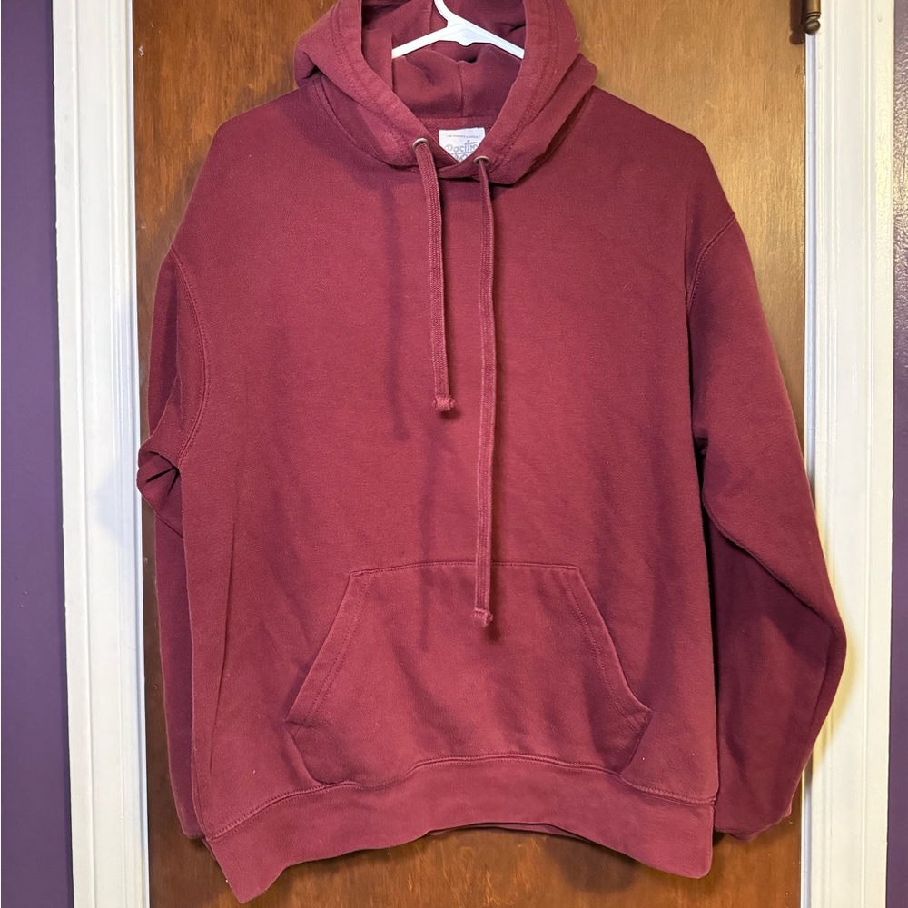 Pacifica Men's Maroon Hoodie Sweater